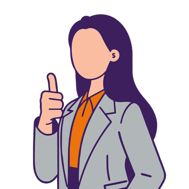 Giving a thumbs up illustration