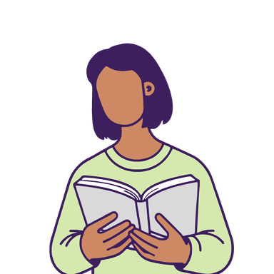 character reading illustration