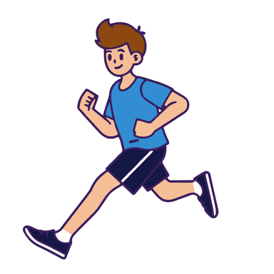 Boy running illustration